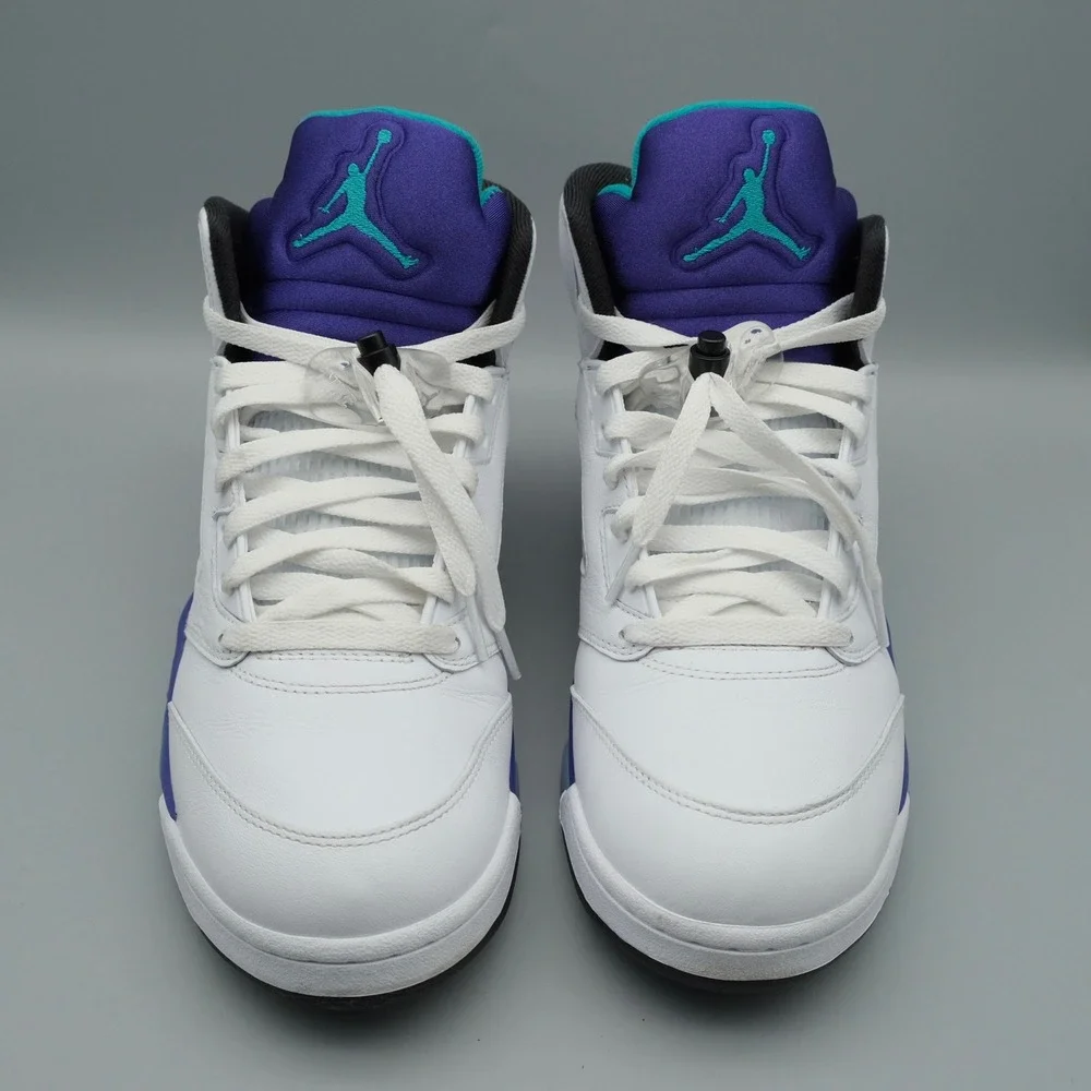 Jordan 5 Retro Men White Grape Fresh Prince HQ7978-100 Basketball Size 10